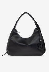 GANNI Leather Shoulder Bag Black A6639 5894-099