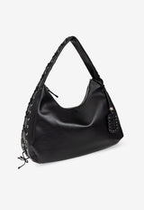 GANNI Leather Shoulder Bag Black A6639 5894-099