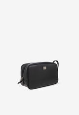 Dolce & Gabbana Logo plaque Leather Pouch Bag Black BT3310 BG662-80999