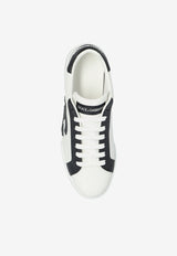 Dolce & Gabbana Portofino DG Logo Low-Top Sneakers White CS2343 AE629-8T908