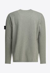 Stone Island Logo Patch Crewneck Sweater Gray 5100023S01B2V0M61_38657b00-75d1-475b-8f67-eaaf2bc627a3