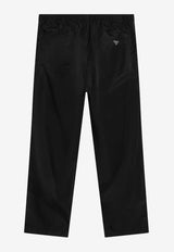 Prada Triangle Logo Straight-Leg Pants Black SPH497UMO19WZ/T_PRADA-F0002