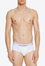 Dolce & Gabbana Logo Waistband Briefs - Set of 2 White M9D86J ONN96-W0800