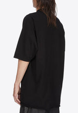 Rick Owens DRKSHDW Jumbo Graphic Print T-shirt Black DU01F4274RIGEP4_1109