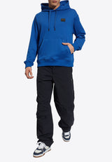 Dolce & Gabbana Logo Plaque Hooded Sweatshirt Royal Blue G9ZU0T G7F2G-BA232
