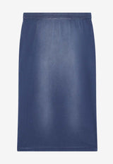 Acne Studios Sprayed Logo Midi Skirt Blue AF0576CO/S_ACNE-885