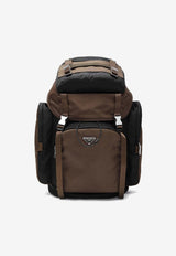 Prada Triangle Logo Re-Nylon and Leather Backpack Black 2VZ120OOM2DMG/S_PRADA-F03MQ