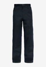 Moncler Logo Patch Chino Pants Navy K20912A00003 598R1-742
