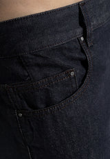 Moncler Logo Patch Straight-Leg Jeans Navy K20912A00001 5984S-77A