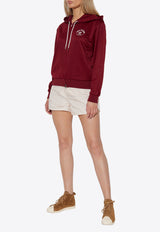 Adidas Originals X Wales Bonner Logo Zip-Up Hooded Sweatshirt Burgundy JM8298 0-CBURGU