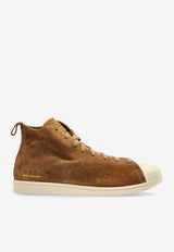 Adidas Originals X Wales Bonner Superstar High-Top Sneakers Brown JR0217 F-SUPCOL WONWHI GOLDMT