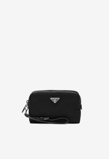 Prada Triangle Logo Pouch Bag Black 1NS021R067/T_PRADA-F0002