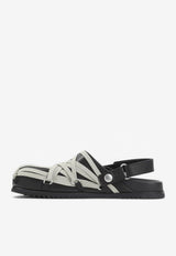 Rick Owens Megalace Mule Granola in Leather Black RU01F2813LGYW1_09
