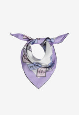 Prada Printed Silk Twill Scarf Purple 1FF0042DGY/S_PRADA-F0230