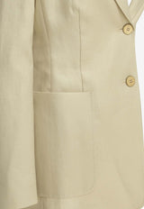 Single-Breasted Buttoned Blazer
