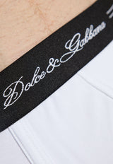 Dolce & Gabbana Logo Waistband Briefs White M4F46J ONR66-W0800
