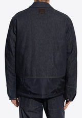 Moncler Logo Patch Denim Jacket Navy K20911G00001 5984S-77A