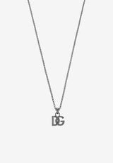 Dolce & Gabbana DG Logo Pendant Necklace Gray WNR5M1 W1111-G7657