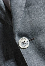 Dolce & Gabbana Single-Breasted Linen Blazer Gray G2QS6T FU4MF-N0701