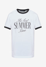 Dolce & Gabbana "The Best Summer Time" T-Shirt White G8PV1T G7PGV-W0800