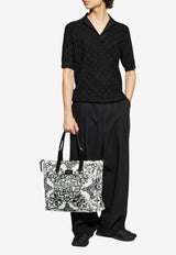 Dolce & Gabbana Silk Embossed Polo T-Shirt Black GXZ76T JBSLX-N0000