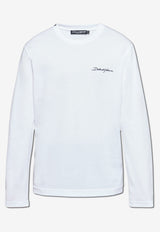 Dolce & Gabbana Signature Logo Long-Sleeved T-shirt White G8SD2Z G7PEA-W0800