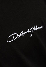 Dolce & Gabbana Signature Logo Long-Sleeved T-shirt Black G8SD2Z G7PEA-N0000