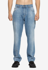 Dolce & Gabbana Straight-Leg Washed Jeans Blue GP05DD G8KQ1-S9001