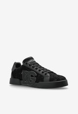 Dolce & Gabbana Portofino Strobel Taormina Lace Sneakers Black CK2343 AI446-8Z871