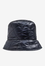 Moncler Logo Patch Quilted Nylon Bucket Hat Navy K20933B00027 788RA-778