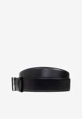 Versace Greca Buckle Leather Belt Black 1013861 DVTP1-1B00E