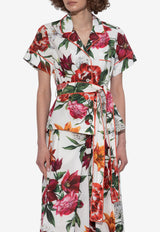 Dolce & Gabbana Floral-Print Cotton Wrap Shirt Multicolor F5G67T HS5TQ-HA5PB