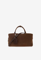 Max Mara Large Suede Holdall Bag Brown HOLDALLLSUEDE 2524516151-002