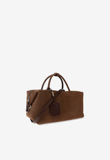 Max Mara Large Suede Holdall Bag Brown HOLDALLLSUEDE 2524516151-002