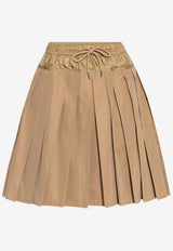 Moncler Drawstring Pleated Skirt Beige K20932D00002 57136-238