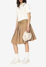 Moncler Drawstring Pleated Skirt Beige K20932D00002 57136-238