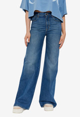 Chloé Wide-Leg Buttoned Jeans Blue CH25ADP42 251-427