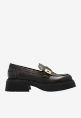 Ferragamo Caminia Leather Loafers Brown 01K320 CAMINIA 784738-T MORO