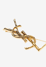 Opyum Textured Brass Brooch