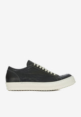 Rick Owens Vintage Low-Top Sneakers in Leather Black RR01F2897LBHPYX_991