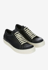 Rick Owens Vintage Low-Top Sneakers in Leather Black RR01F2897LBHPYX_991