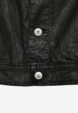 Rick Owens DRKSHDW Temple Tec Denim Trucker Jacket Black DS01F4713DBK_09