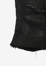 Rick Owens DRKSHDW Frayed Bustier Top Black DS01F4127SDBK_09