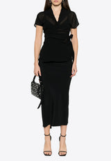 Rick Owens V-neck Wrap Blouse Black RP01F6233G_09