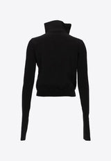 Rick Owens DRKSHDW Temple Mountain Zip-Up Sweatshirt Black DS01F4239RIG_09