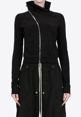 Rick Owens DRKSHDW Temple Mountain Zip-Up Sweatshirt Black DS01F4239RIG_09