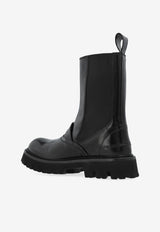 Moschino Leather Ankle Boots Black MB21044G0N GB5-000