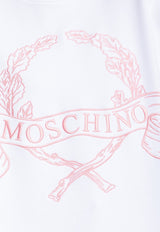Moschino Embroidered Crewneck Sweatshirt White 252E A1705 5528-1001