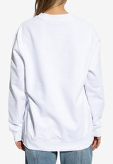 Moschino Embroidered Crewneck Sweatshirt White 252E A1705 5528-1001