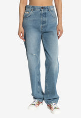 Moschino Boyfriend Washed Jeans Blue 252E A0319 5523-0281